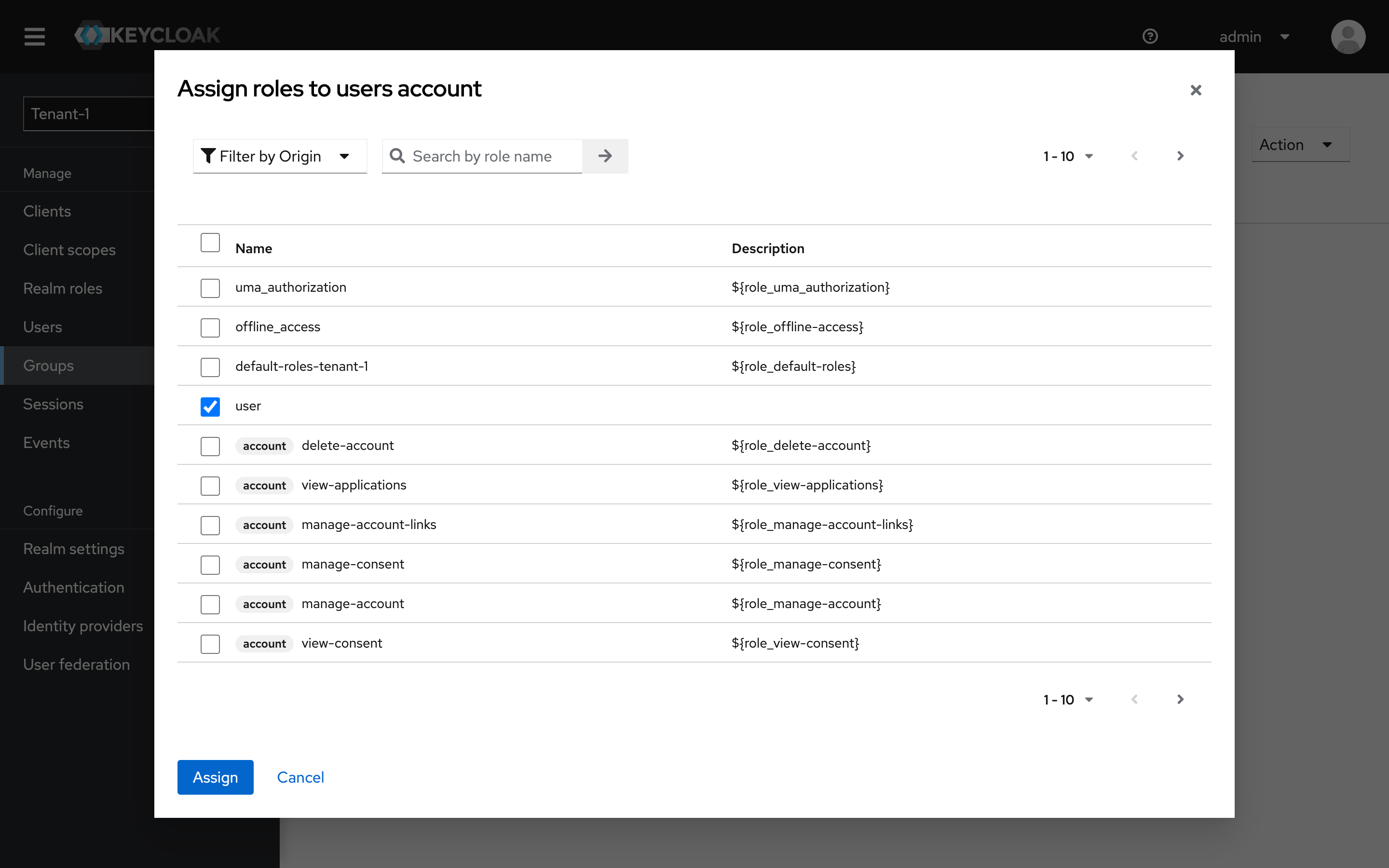 Keycloak - Assign role mapping 2