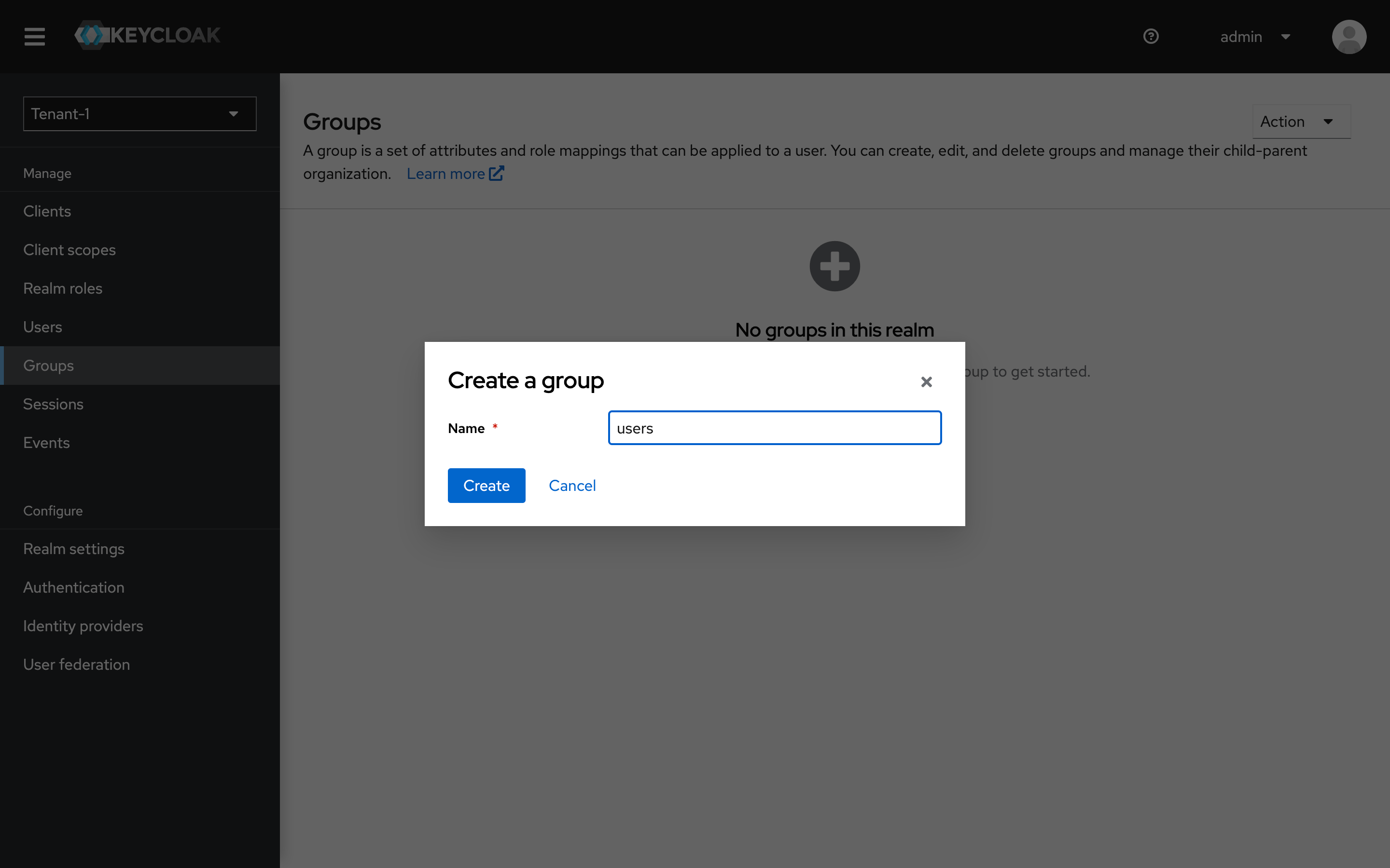 Keycloak - Create group 2